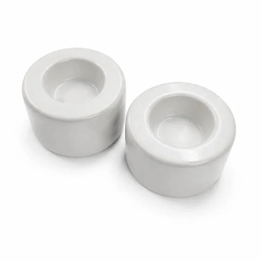 Coque sublimation Bougeoir Lot de 2 bougeoirs blanc en céramique sublimables Lot de 2 bougeoirs blanc en céramique sublimables
