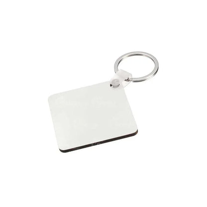 Porte-clés carré en bois avec un revêtement compatible avec la sublimation