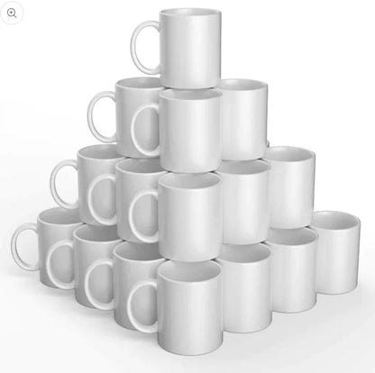 Coque-sublimation.fr Mug Lot de 48 mugs blancs à sublimation – Mugs céramique 330 ml Lot de 48 mugs blancs à sublimation – Mugs céramique 330 ml