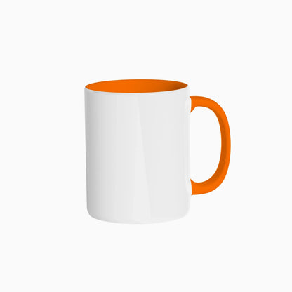 Coque sublimation Mug Orange Mug bicolores en céramique Mug sublimation bicolores avce boîte de transport