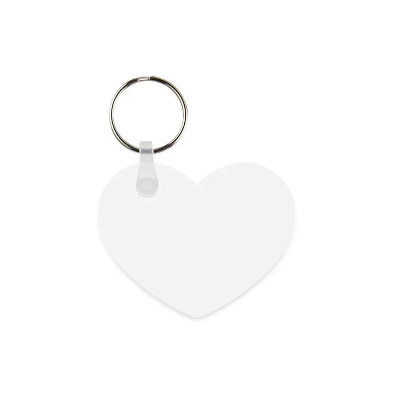 Coque sublimation Porte-Clé Coeur (3mm d'épaisseur) / Recto/Verso Porte-clés en plastique vierge à sublimation Porte-clés en plastique vierge à sublimation